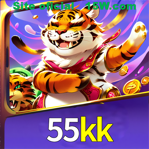 Imagem promocional da 55kk mostrando a plataforma e suas vantagens